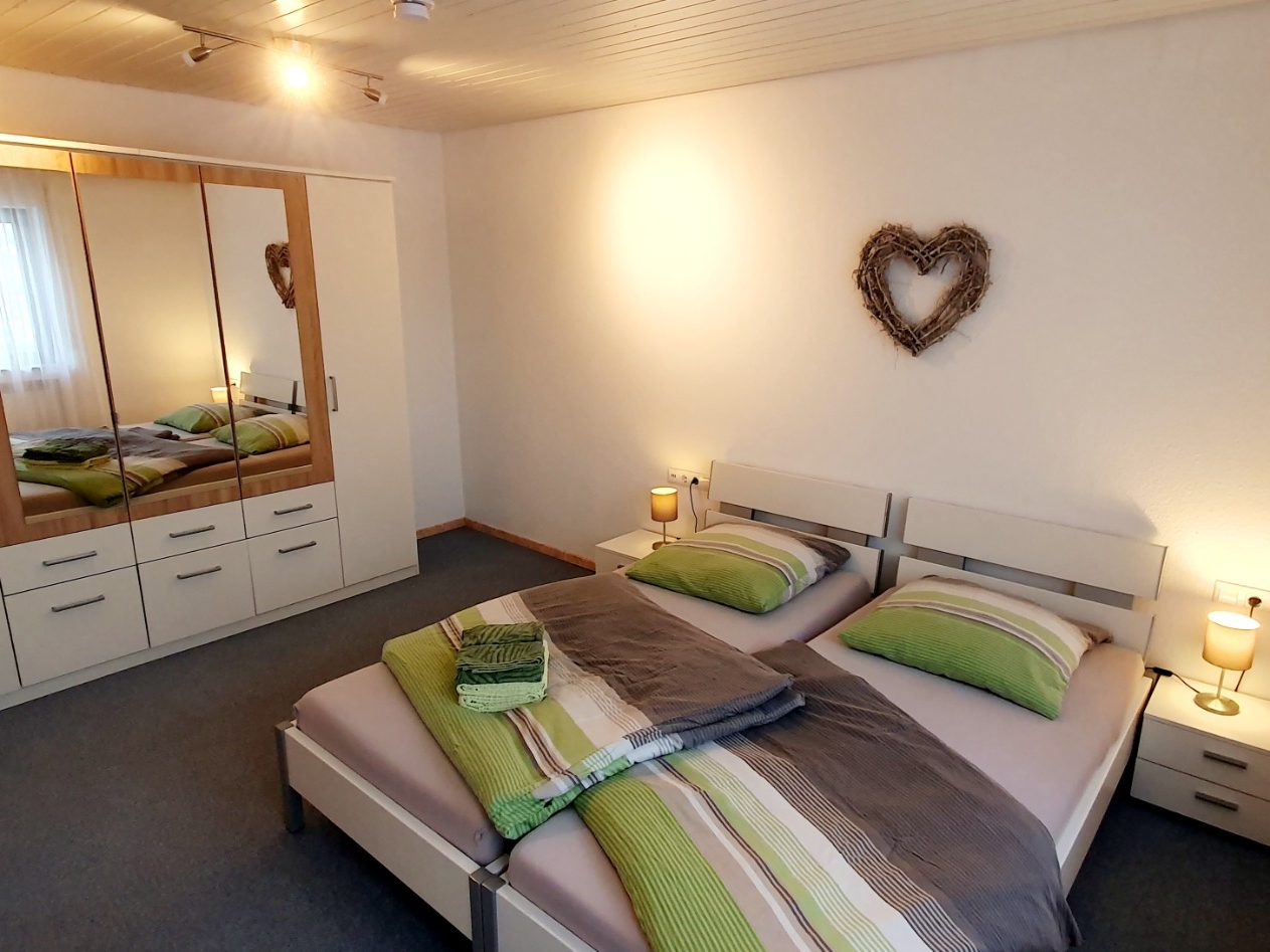 Das gemütliche Schlafzimmer.